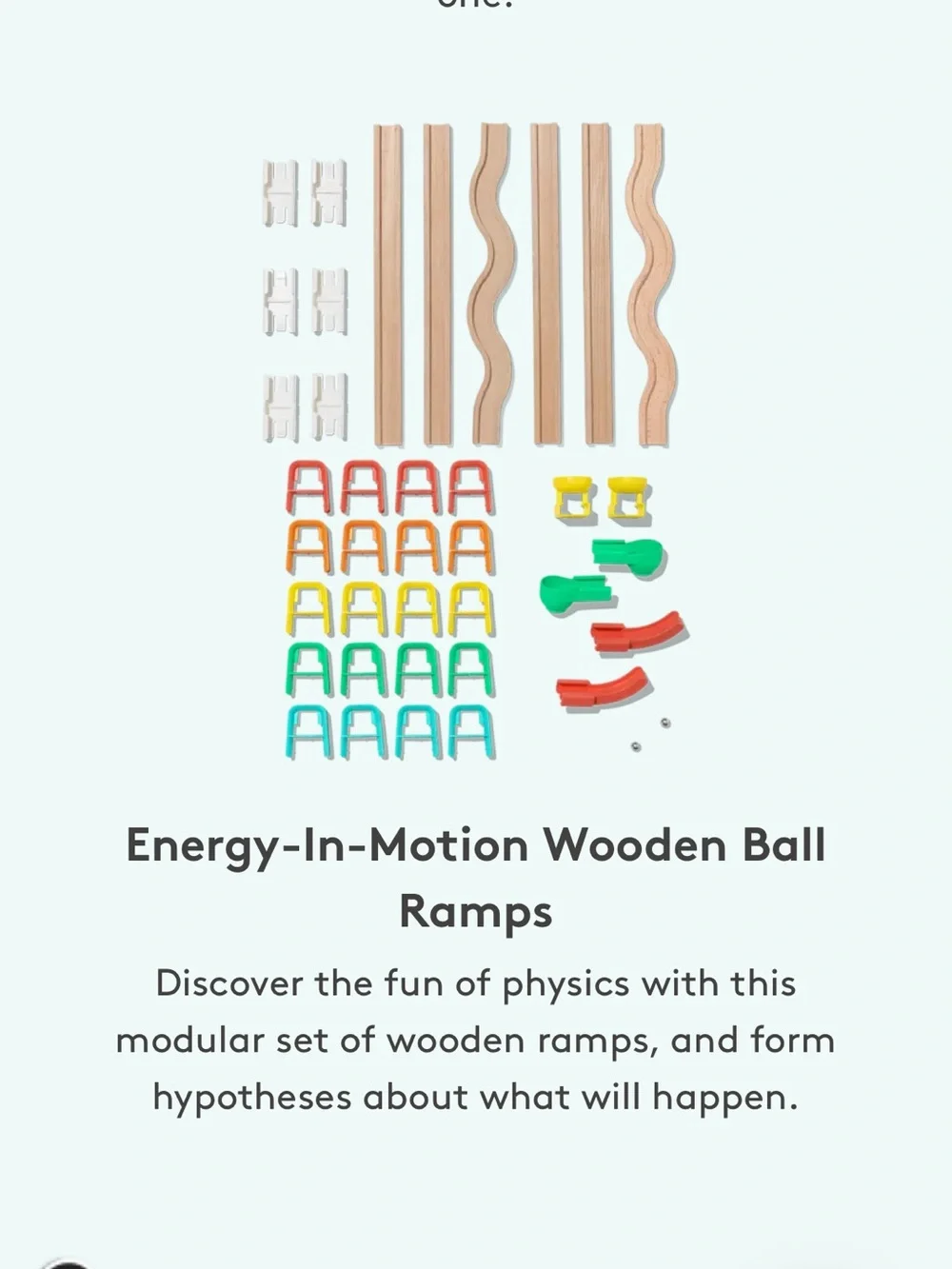 Lovevery Energy in Motion Wooden Ball Ramps for Age 4
